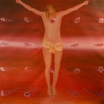 The Eternal Nazarene (6'x8') OIl on Unstretched Canvas.